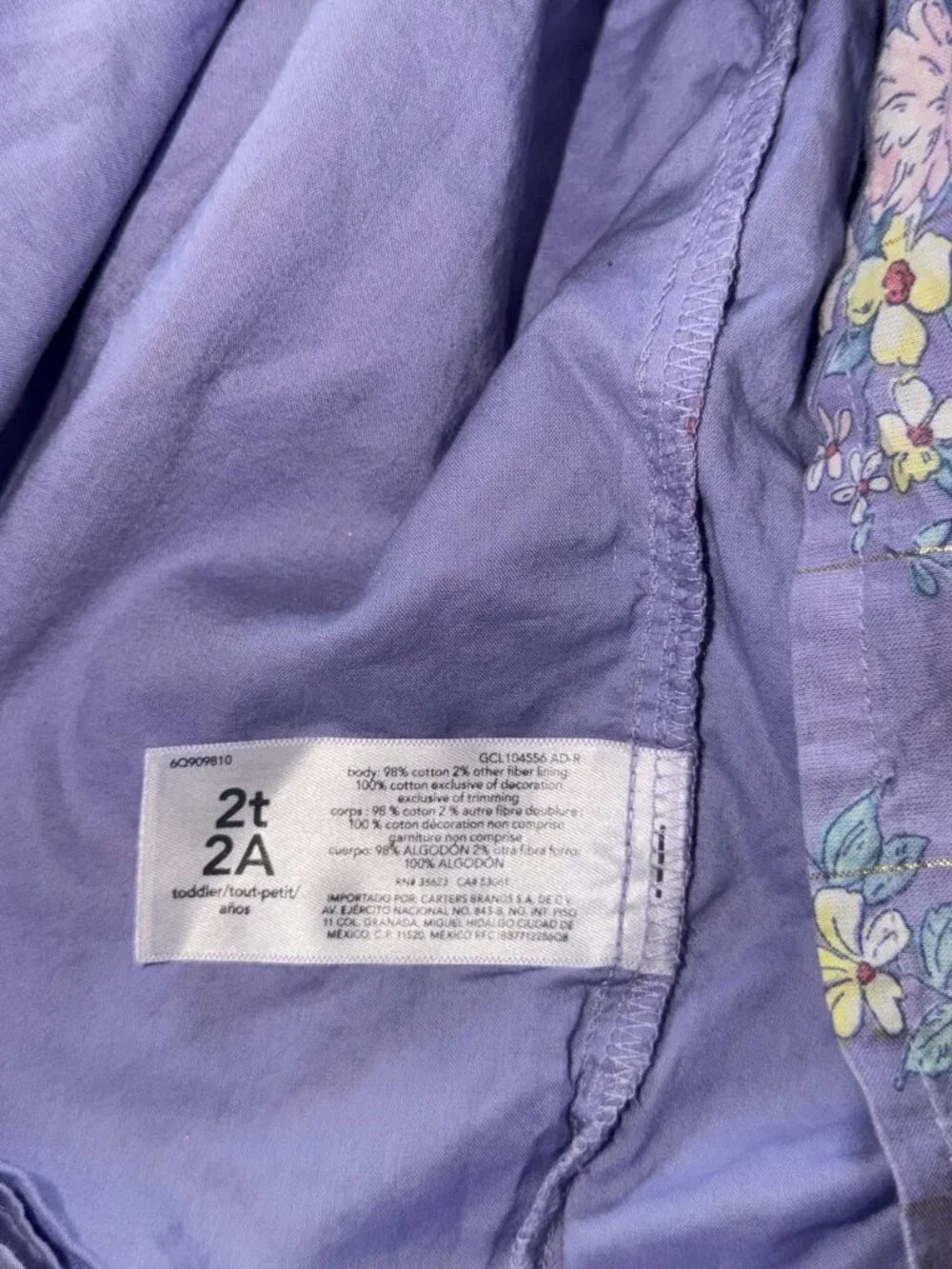 OshKosh B'gosh Purple Floral Baby Dress 2T